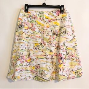 Express Hawaiian Print Skirt Lined